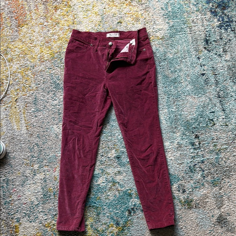 Madewell Burgundy Skinny Pants